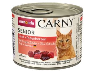 Animonda Carny Senior Wołowina + Serca Indyka puszka 200g