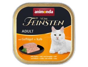 Animonda vom Feinsten Cat Adult z Drobiem i Cielęciną tacka 100g