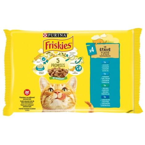 Friskies Mix Rybny w sosie saszetki 4x85g