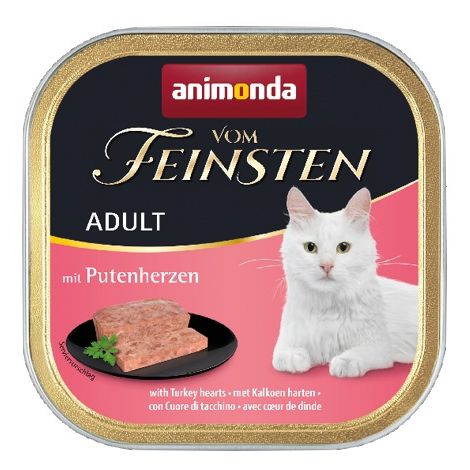 Animonda vom Feinsten Cat Adult z Sercami Indyka tacka 100g