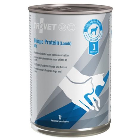 Trovet Unique Protein UPL Jagnięcina dla psa i kota puszka 400g