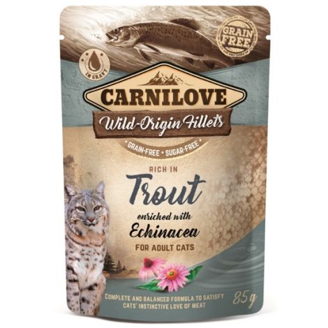 Carnilove Cat Trout & Echinacea - pstrąg i Echinacea saszetka 85g