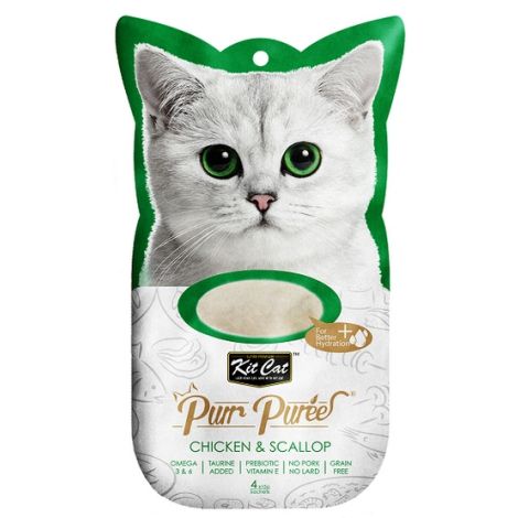 Kit Cat PurrPuree Chicken & Scallop 4x15g - 2