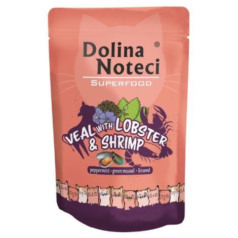 Dolina Noteci Superfood Kot Cielęcina, homar i krewetki saszetka 85g