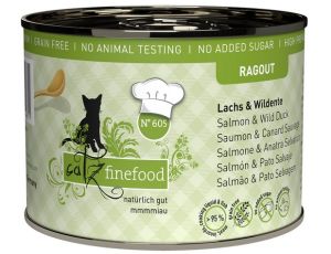 Catz Finefood Ragout N.605 Łosoś i Dzika Kaczka puszka 190g