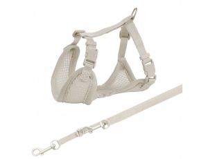 Trixie Szelki ze smyczą Junior 26-34cm jasnoszare [15560]