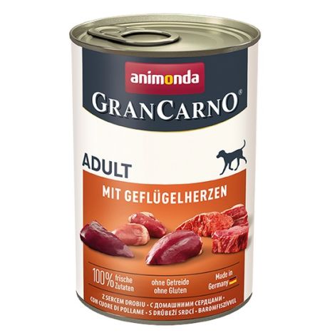 Animonda GranCarno Original Adult Geflugelherzen Drobiowe serca puszka 400g - 2