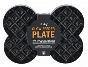 SloDog Slow Feeder Plate Miska spowalniająca duża kość czarna