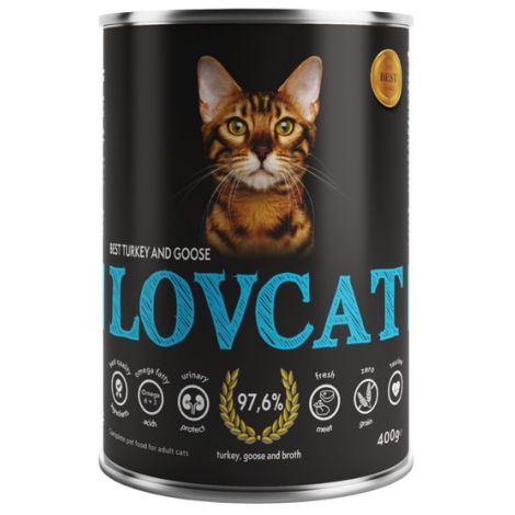 Lovcat Best Turkey & Goose puszka 400g - 2