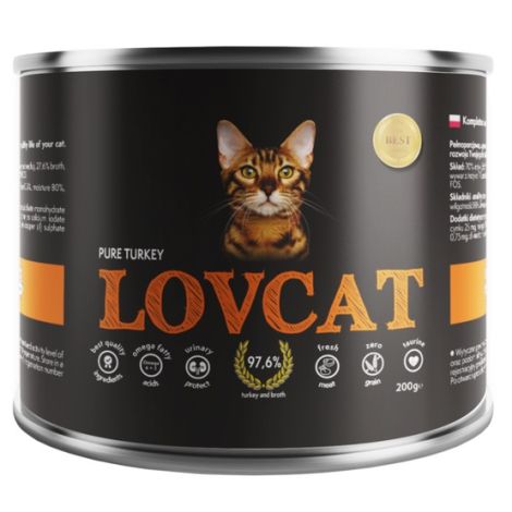 Lovcat Pure Turkey puszka 200g - 2