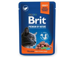 Brit Premium By Nature Cat Sterilised Salmon sos saszetka 100g