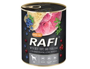 Rafi Pies Żołądki wołowe i szynka puszka 800g