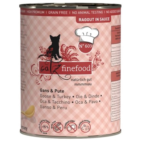 Catz Finefood Ragout N.603 Gęś i Indyk puszka 380g