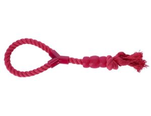 Dingo Zabawka dla psa - Sznur z gryzakiem Denta Fresh 41cm różowy