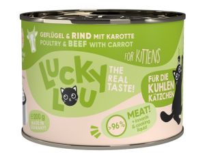 Lucky Lou Lifestage Kitten Drób i wołowina puszka 200g