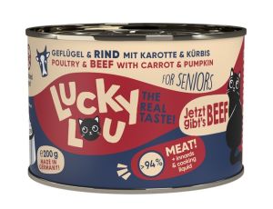 Lucky Lou Lifestage Senior Drób i wołowina puszka 200g