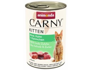 Animonda Carny Kitten Wołowina, Kurczak + Królik puszka 400g