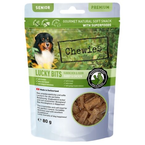 Chewies Lucky Bits Senior Królik & kurczak 80g - 3