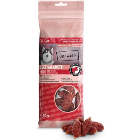 Chewies Beef Salametti Midi wołowina z sercami 80g