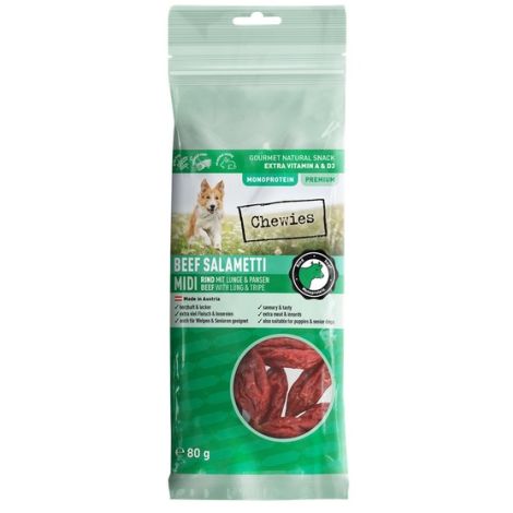 Chewies Beef Salametti Midi wołowina z płucami & żwaczami 80g - 2