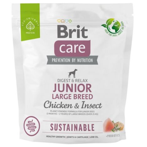 Brit Care Sustainable Junior Large Breed Chicken & Insect 1kg