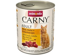 Animonda Carny Adult Wołowina, Kurczak + Kacze serca puszka 800g