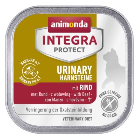 Animonda Integra Protect Urinary Harnsteine Oxalate dla kota - z wołowiną tacka 100g