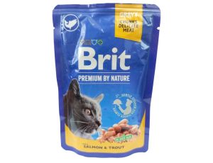 Brit Premium Cat Adult Łosoś + Pstrąg saszetka 100g