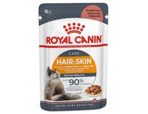 Royal Canin Hair & Skin Care w sosie  karma mokra dla kotów dorosłych, zdrowa skóra, piękna sierść saszetka 85g