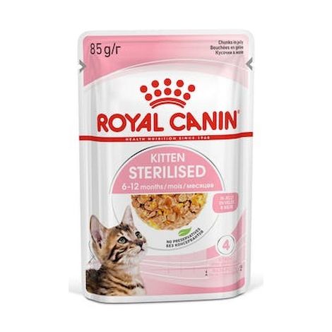 Royal Canin Kitten Sterilised karma mokra w galaretce dla kociąt od 6 do 12 miesiąca życia, sterylizowanych saszetka 85g