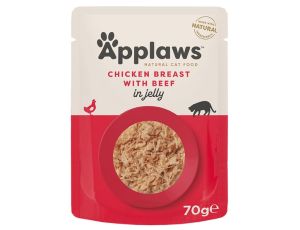 Applaws saszetka dla kota kurczak z wołowiną w galaretce 70g
