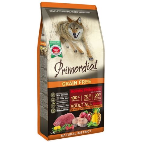 Primordial Dog Grain Free Adult Buffalo & Mackerel 12kg