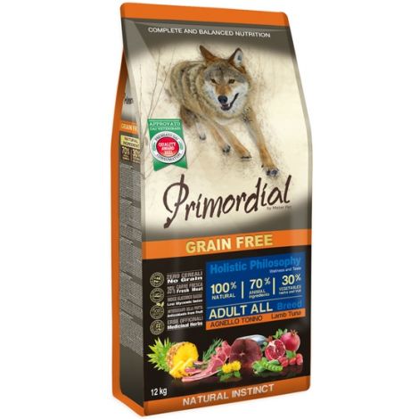 Primordial Dog Grain Free Adult Tuna & Lamb 12kg