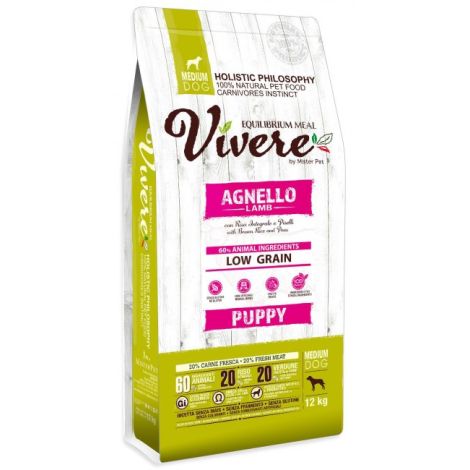 Vivere Dog Medium Puppy Lamb 12kg