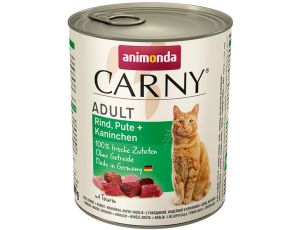 Animonda Carny Adult Wołowina, Indyk + Królik puszka 800g