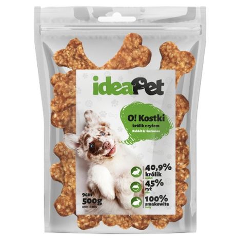 IdeaPet Kostki królik z ryżem 9cm 500g