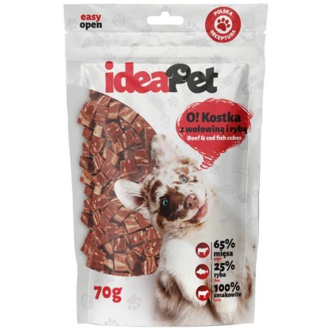 IdeaPet O! Kostka z wołowiną i rybą 70g