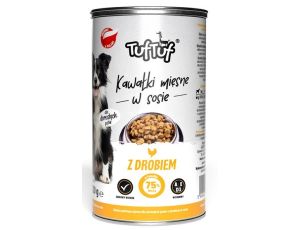 TUF TUF Kawałki mięsne z drobiem dla psa puszka 415g