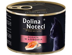 Dolina Noteci Premium Kot Bogata w łososia puszka 185g