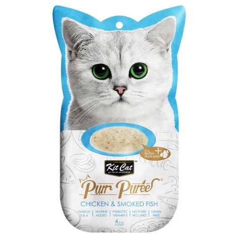 Kit Cat PurrPuree Chicken & Smoked Fish 4x15g - 2