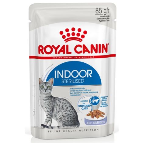 Royal Canin Indoor Sterilised Jelly karma mokra dla kotów dorosłych sterylizowanych, przebywających w domu saszetka 85g - 2