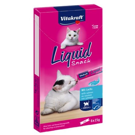 Vitakraft Cat Liquid-Snack z Łososiem 6x15g [16423]