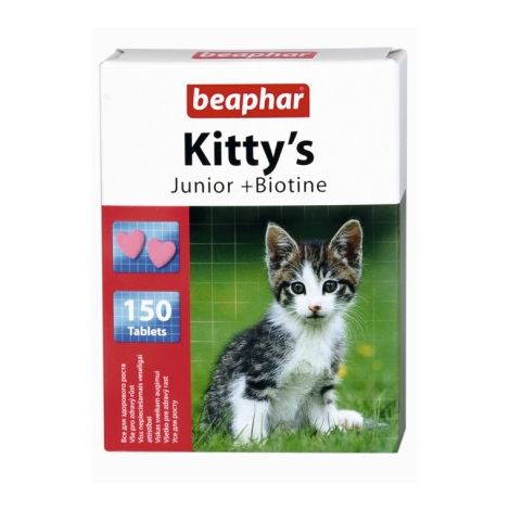 Beaphar Kitty's Junior + Biotine tabletki witaminowe 150szt