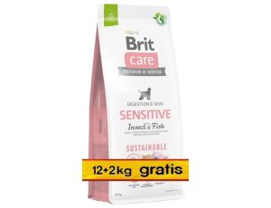 Brit Care Sustainable Sensitive Insect & Fish 14kg (12+2kg gratis)
