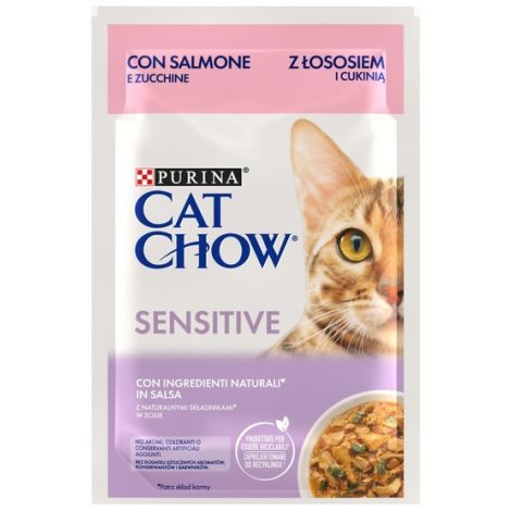 Purina Cat Chow Sensitive Łosoś saszetka 85g