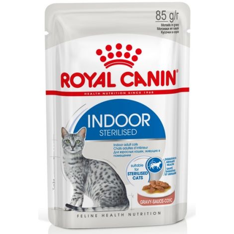 Royal Canin Indoor Sterilised sos karma mokra dla kotów dorosłych sterylizowanych, przebywających w domu saszetka 85g - 2