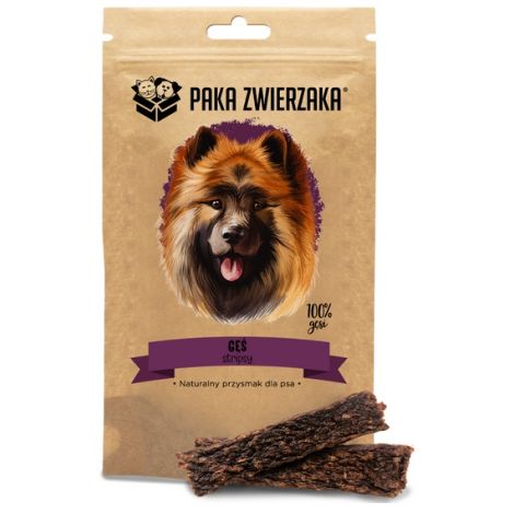 Paka Zwierzaka Stripsy Gęś 100% 70g - 2