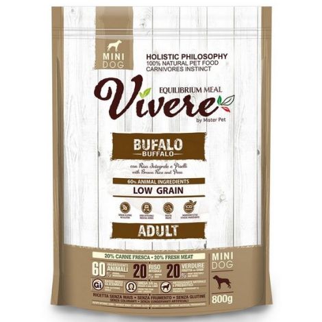 Vivere Dog Mini Adult Buffalo 800g