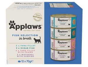 Applaws puszki dla kota Multipack Fish 12x70g