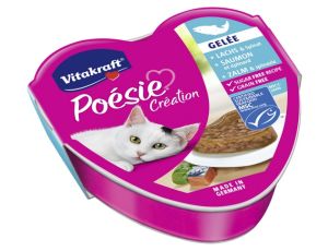 Vitakraft Poesie galaretka łosoś i szpinak tacka 85g